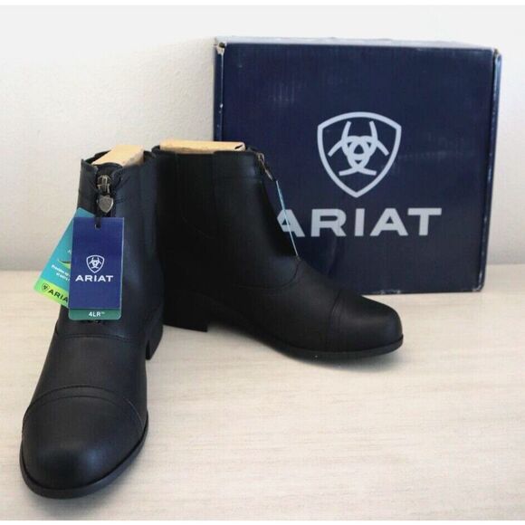 Ariat 10015198 Kids' Sz 5M Women's Sz 6-6.5 Black Scout Zip Paddock Boots - Picture 1 of 16